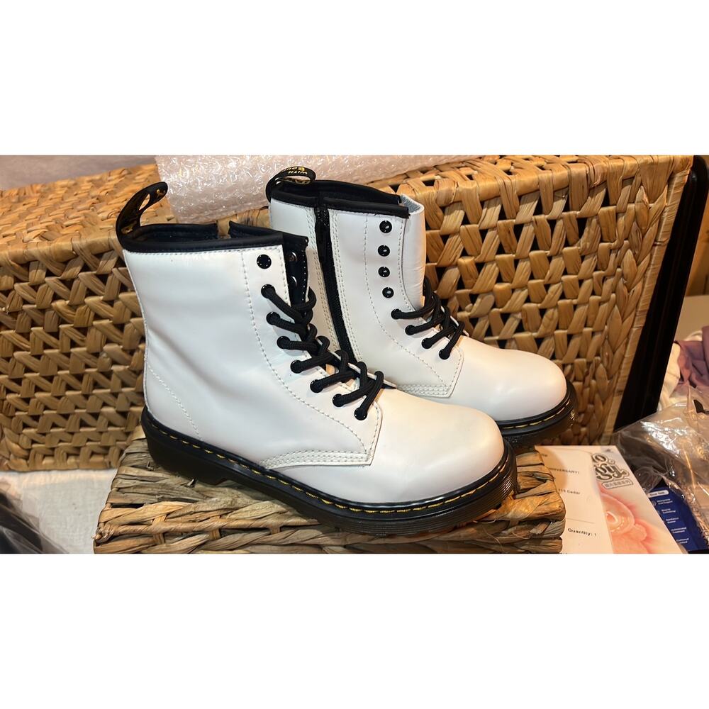 Dr. Martens 1460 J White Leather Combat Boots – EU 36